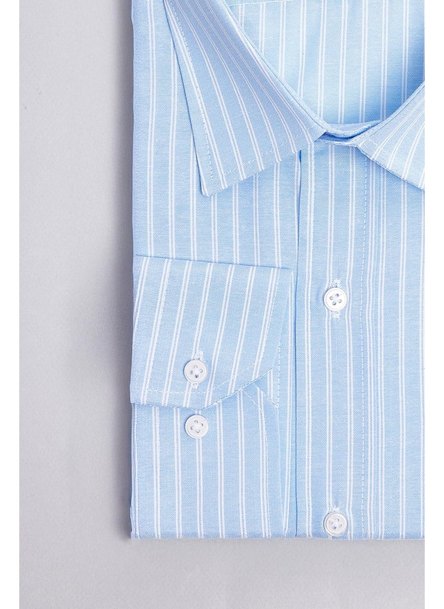 Men's Plus Size Tie Collar Striped Single Pocket Blue Shirt - pzsku/Z7BC55B20B36D6A181378Z/45/_/1741257118/0136f294-58da-4264-9a22-232335f50f13