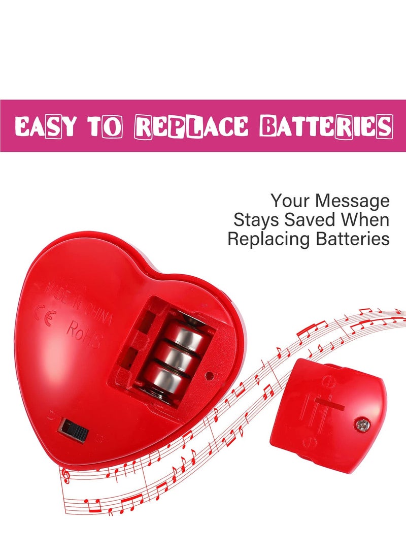 SYOSI Voice Recorder for Stuffed Animal - 30 Seconds Stuffed Animal Voice Recorder Box, Recording Device Sound Module for Toys , Create  for Newborn for Plush Toy Stuffed Teddy Bear（red/4 Pack） - Image 2