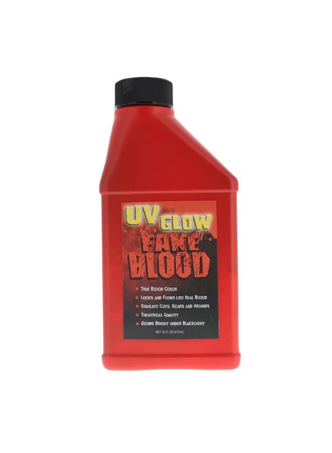 LLF Pint of Blood; Halloween, UV Fake Vampire Blood; 16 Oz Glows Under Blacklight - Image 2