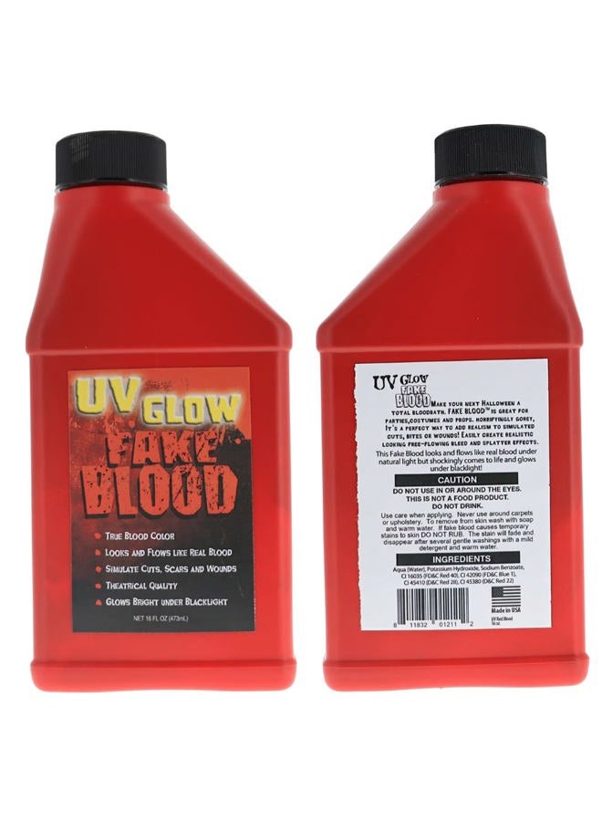 LLF Pint of Blood; Halloween, UV Fake Vampire Blood; 16 Oz Glows Under Blacklight - Image 5