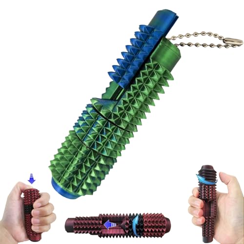 Deiviko Button Clicks Spinners Portable Stim Tool Little Ouchies 5in1 Design for Stress Relief Spiky Grippie Stim 3D Printed Toys Pain Stim Fidget Pocket Mini Fidget Toy for Adults Novelty Gifts - Image 1