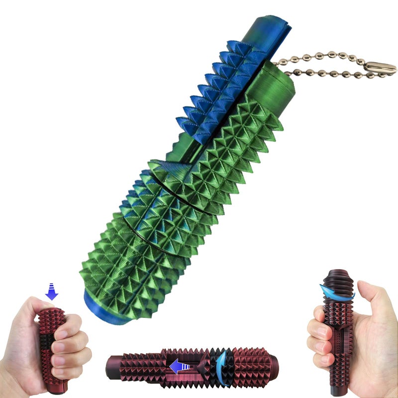 Deiviko Button Clicks Spinners Portable Stim Tool Little Ouchies 5in1 Design for Stress Relief Spiky Grippie Stim 3D Printed Toys Pain Stim Fidget Pocket Mini Fidget Toy for Adults Novelty Gifts - Image 3