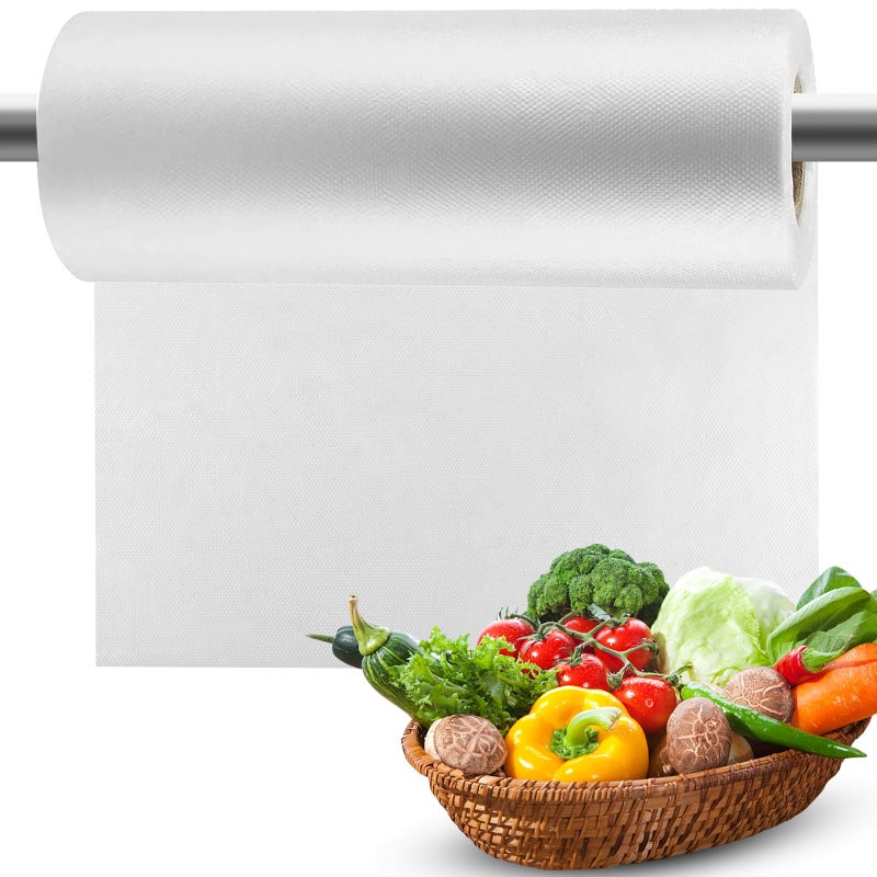 Immuson Clear Plastic Produce Bags on a Roll - 12"x16", 350 Bags per Roll - Ideal for Fruits, Vegetables, Meat, and Garbage - Image 1