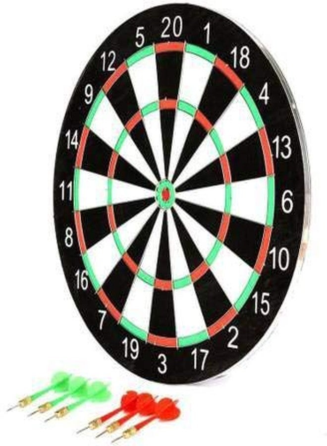FITNACE Premium Solid Double Faced 15 inch Portable Dart Board with 6 Darts Set for Kids Children. Indoor Sports Games Board Game Dart Board (15 Inch) - Image 1