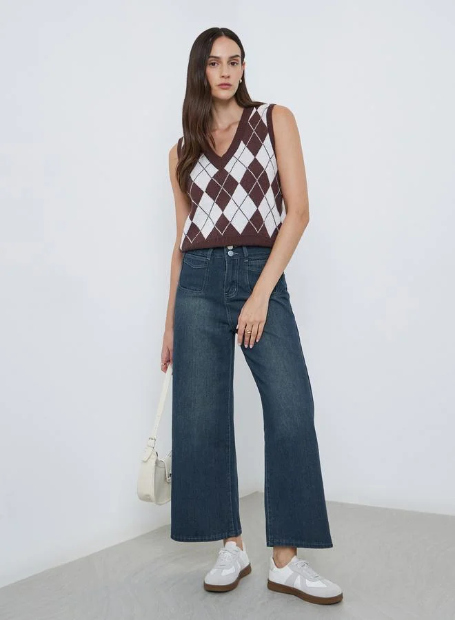 Styli Styli High Rise Wide Leg Jeans
