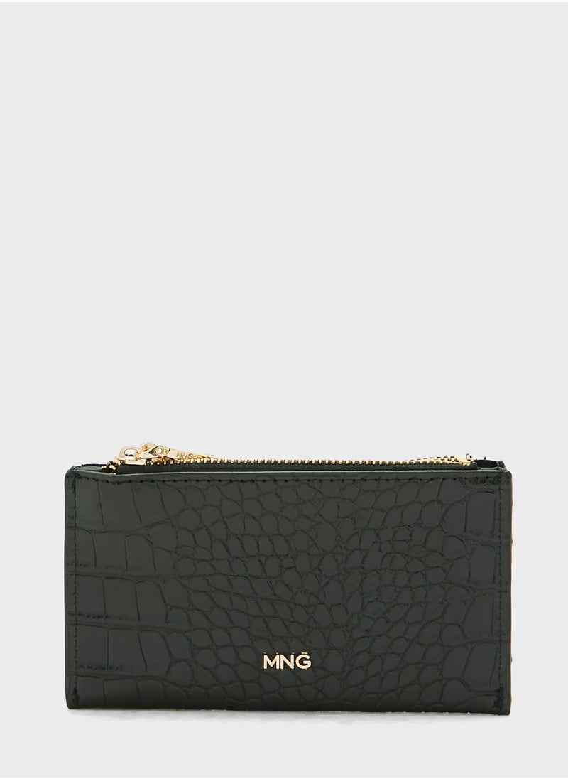 MANGO - Leonor Logo Detail Zip Lock Wallets - Image 1