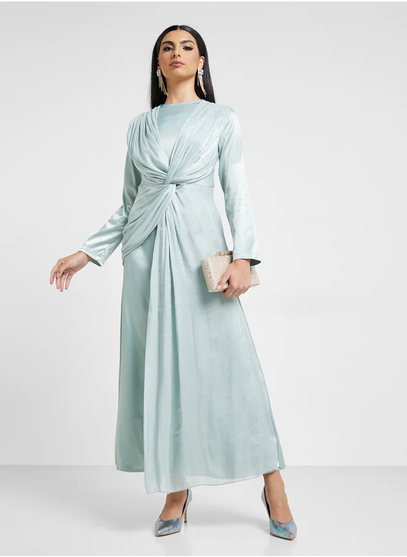 Khizana Dress With Waist Draping