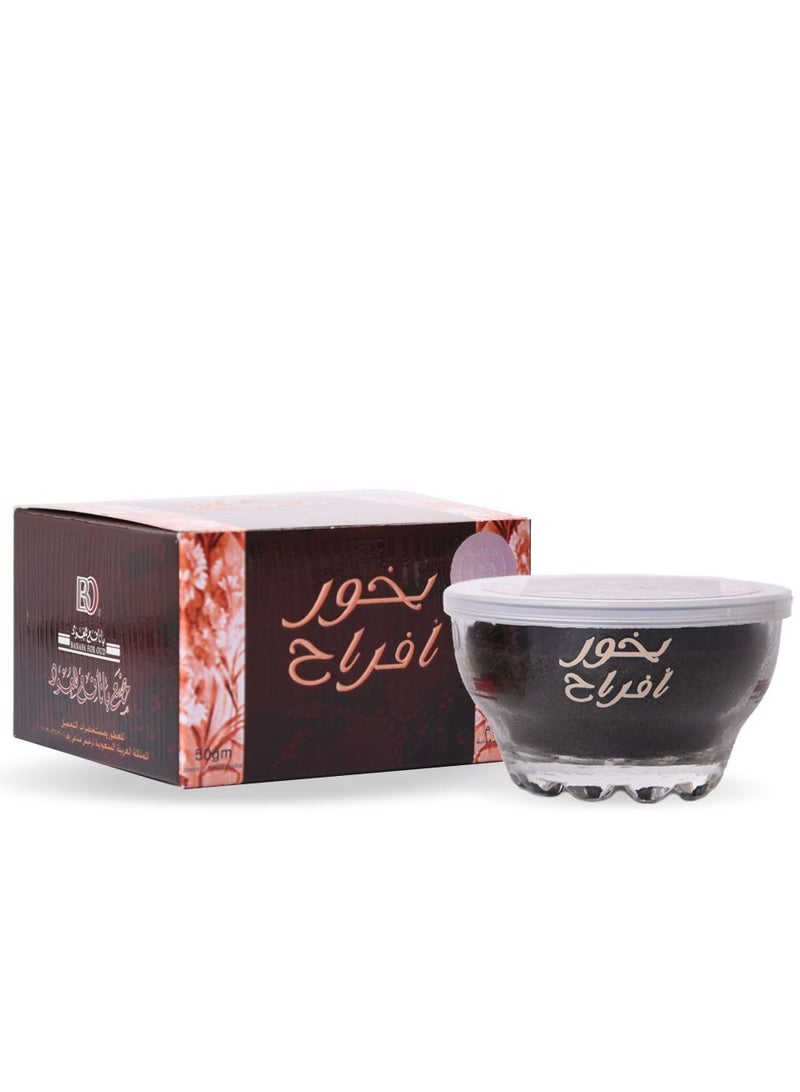 Banafa 6 Pieces Bakhoor Afrah 50g Plus Coal Aljood 40 Tablet Free - Image 2