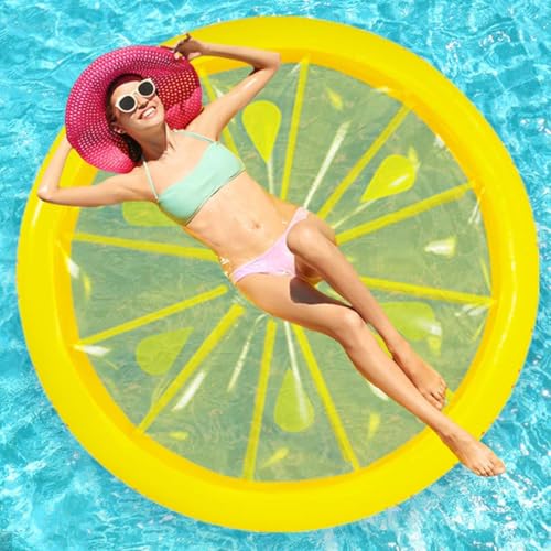 ZHUYNXIR Lemon Pool Float Pool Floats for Adults Inflatable Pool rafts Water Fun Large Blow Up Summer Beach Swimming Raft Kids and Adults 63 Inch - Image 5