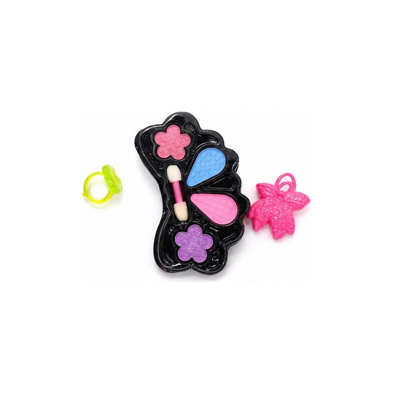 Young Explorers' Makeup Set Toy with Butterfly Palette, Brush, and Ring for Girls | Role-Play Fun - Image 1