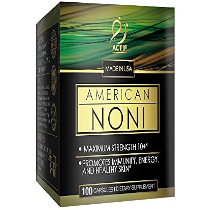 Actif Organic Noni Maximum Strength - 100% Natural Hawaiian Noni, Non-GMO, Made in USA, 100 Count - Image 4