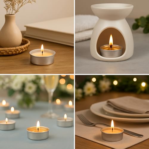 Pure Source India Aluminum Tealight Candle Holder for DIY Tealights, Aromatherapy Burners, Diwali, Weddings & Home Décor (40 X 16MM) (100 PCS) - Image 3