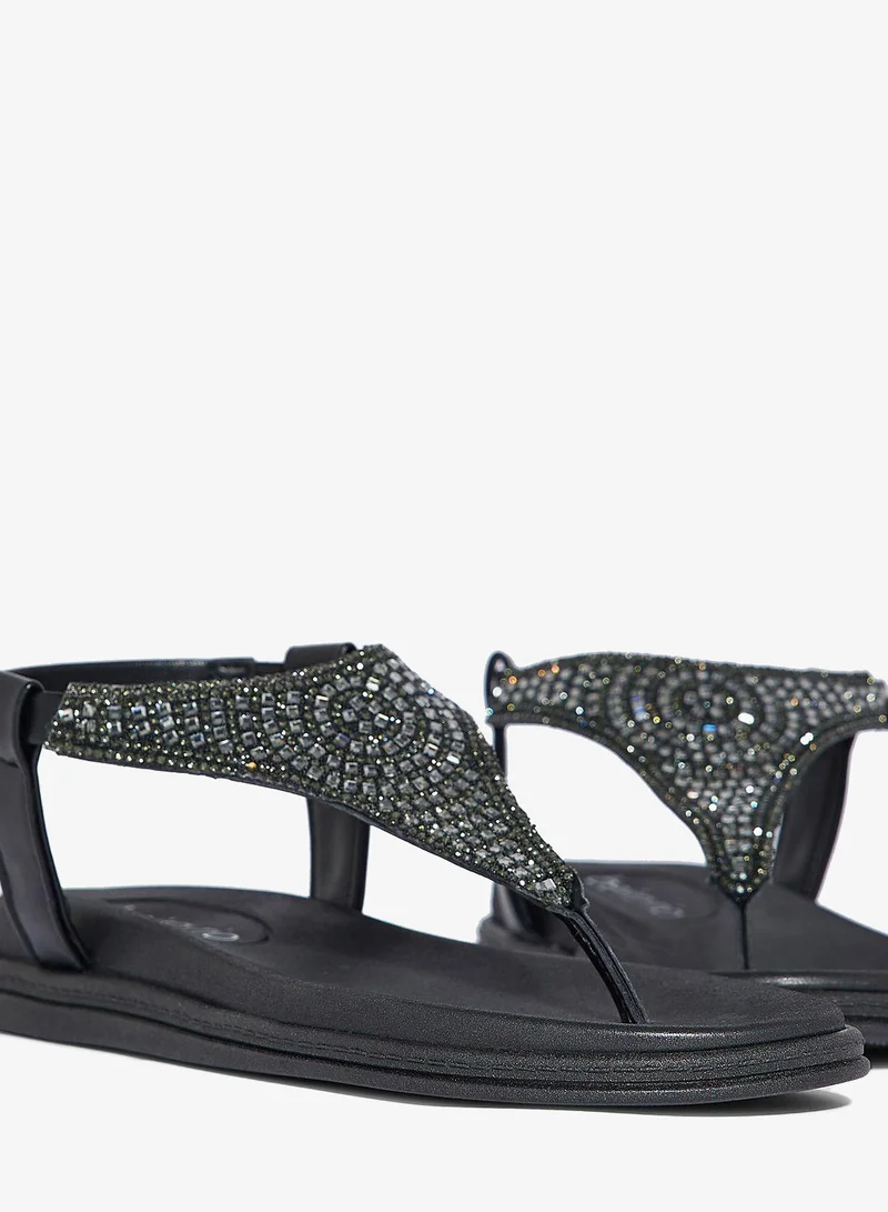 Beira Rio Black Flat Sandals for Women – Stylish Ladies Flat Sandals & Comfortable Flat Slippers for Women | Best Price UAE