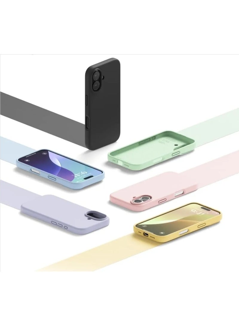 iPhone 16 Plus Case Shockproof Back Cover 5-Layer Silicone Anti-Scratch Shockproof Dirt-Resistant Multicolor MagSafe Silky Soft Touch Natural Microfiber Lining (black) - Image 3