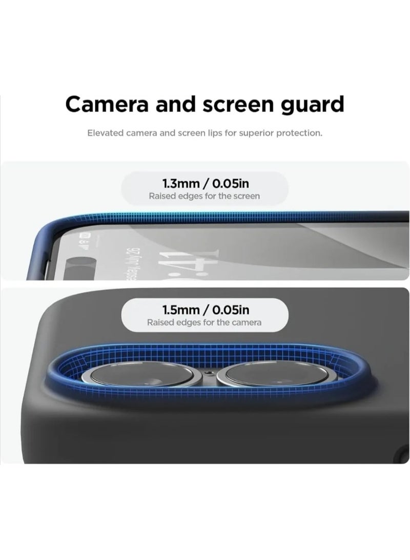 iPhone 16 Plus Case Shockproof Back Cover 5-Layer Silicone Anti-Scratch Shockproof Dirt-Resistant Multicolor MagSafe Silky Soft Touch Natural Microfiber Lining (black) - Image 5