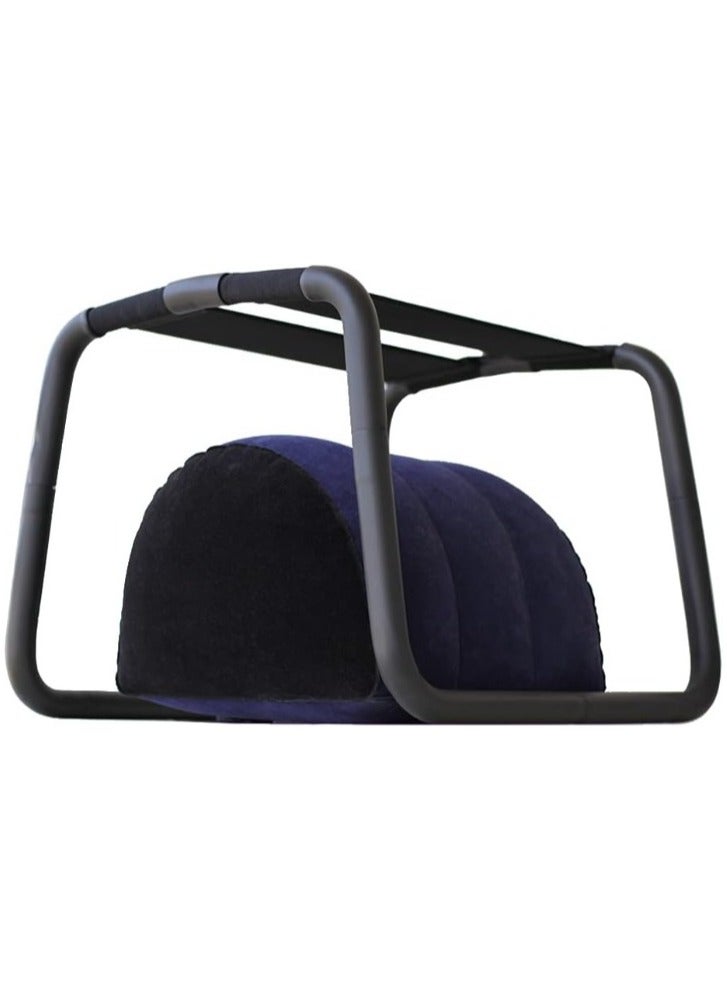 llwoo Multifunctional Weightless Bouncer Chair with Inflatable Pillow Seat – Portable Folding Elastic Stool for Bedroom and Bathroom