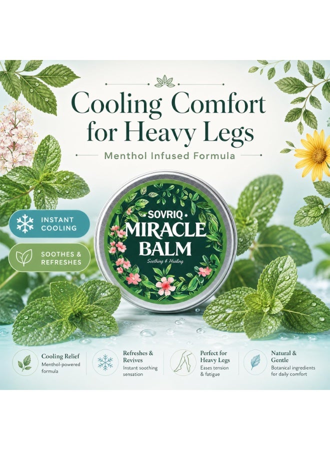 Miracle Balm for Varicose Veins, With Horse Chestnut, Arnica, Oregano and Black Seed Oils, Natural Miracle Balm, Heavy-Feeling Legs（2PCS） - Image 5