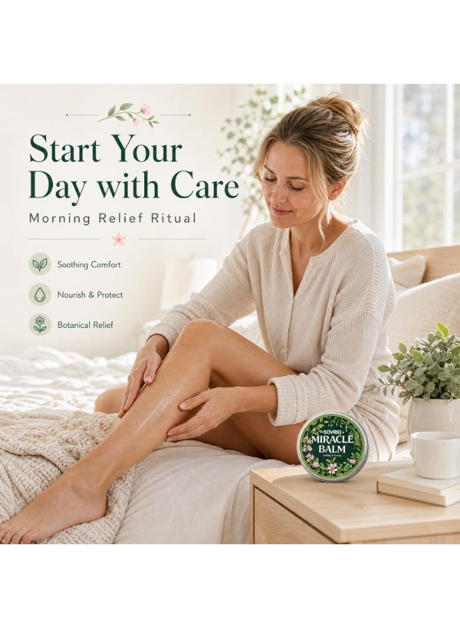 Miracle Balm for Varicose Veins, With Horse Chestnut, Arnica, Oregano and Black Seed Oils, Natural Miracle Balm, Heavy-Feeling Legs（2PCS） - Image 4