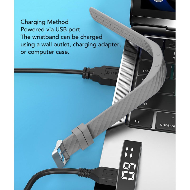 سوار ذكي أصفر لمتتبع اللياقة البدنية، قياس معدل ضربات القلب، عداد الخطوات، شحن عبر USB، 45 يومًا في وضع الاستعداد - Image 5