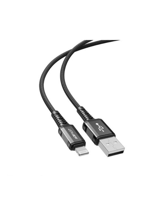 Acefast cable MFI USB - Lightning 1.2m, 2.4A black (C1-02 black) - Image 3