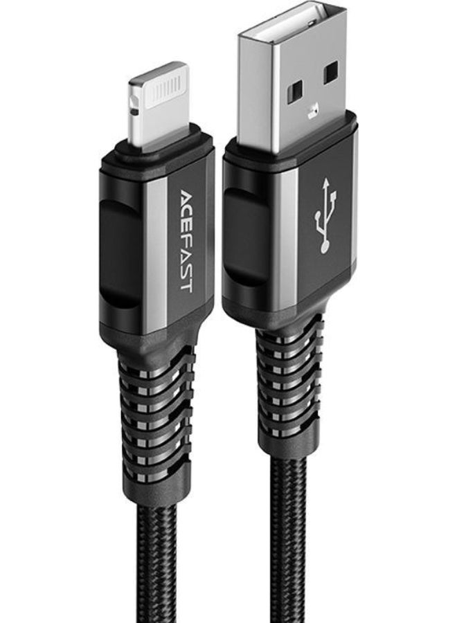 Acefast cable MFI USB - Lightning 1.2m, 2.4A black (C1-02 black) - Image 2