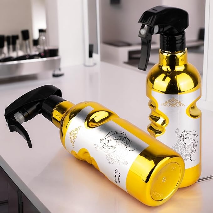 KERFORA 500ml UltraFine Mist Spray Bottle MultiPurpose Water Sprayer for Hairdressing Home Cleaning and Garden Care GOLD - Image 5