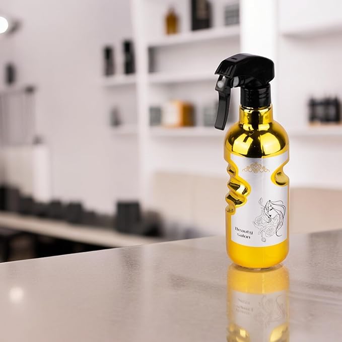KERFORA 500ml UltraFine Mist Spray Bottle MultiPurpose Water Sprayer for Hairdressing Home Cleaning and Garden Care GOLD - Image 4