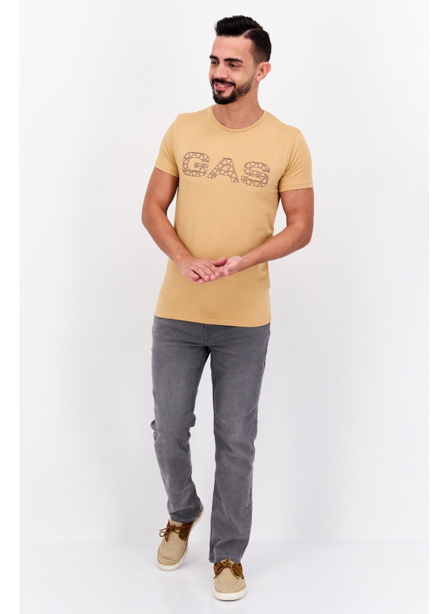 Men Crew Neck Short Sleeves Printed T-Shirt, Tan - pzsku/Z7BC6519B0773A9020962Z/45/_/1737642024/9c9f3db4-fc13-4ecd-ba05-6de0f4fc6898