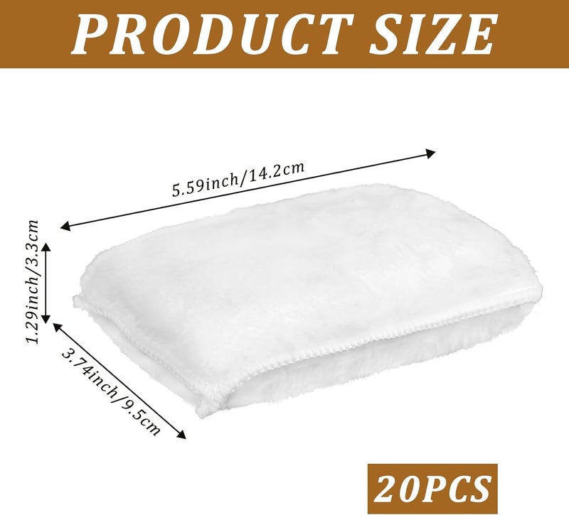FMOACEN 20 Pcs Wood Stain Applicator Pads - Lint-Free Fiber, 5.9" x 3.93" x 1.77" - Image 2