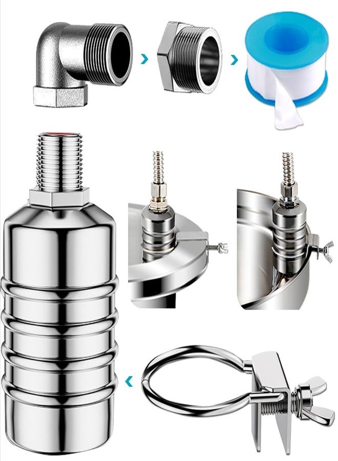 Musibo Float Valve,1/2" To 3/4'' Water Valve,304 Stainless Steel Fully Automatic Level Control Valve, Controller For Tank,For Pool,Water Tank, Livestock Troughs. - Image 1