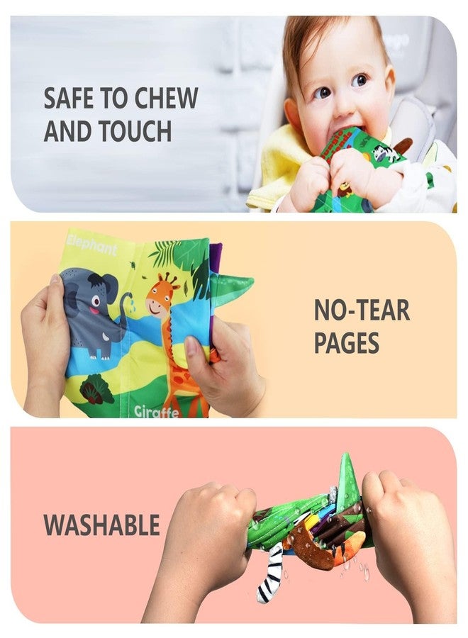 Ahamo Farm Animal Tails Cloth Book | Sensory Books for Babies 6-12 Months | Crinkle Soft Book with Animal Tails, Teething Safe Baby Toy 0-6 Months | Washable Early Learning Activity Book - Image 4