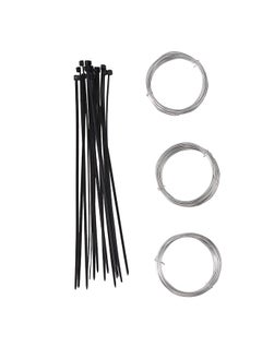 LAWAZIM Wire -4 Piece 10meter- Versatile Corrosion-Resistant Wire Set with Black Zip Ties - for Bending Beading Floral and Gardening for DIY Crafting Jewelry Making Plant Securing and Cable Organizing  - Image 1