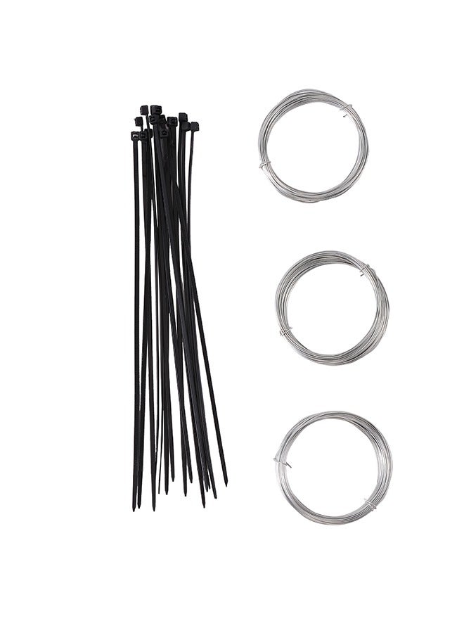 LAWAZIM Wire -4 Piece 10meter- Versatile Corrosion-Resistant Wire Set with Black Zip Ties - for Bending Beading Floral and Gardening for DIY Crafting Jewelry Making Plant Securing and Cable Organizing  - Image 1