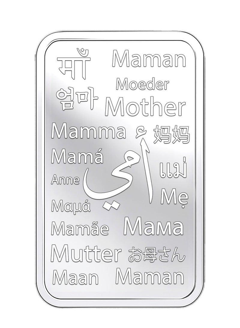 BTC 31.1g Silver Ingot- Mom in All Languages - Image 2