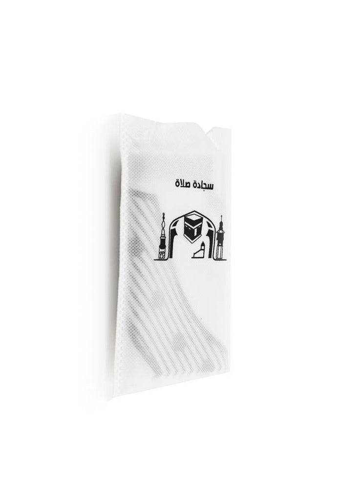 الهدى طقم سجادات صلاة سفري مقاومة للماء ( 3قطع  ) أبيض - Image 2