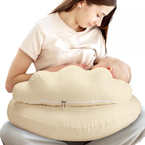 PILLANI Nursing Pillow, Breastfeeding Pillows for Enhanced Safety & Comfort for Mom & Baby, Removable Cotton Cover, Adjustable Waist Strap, Breastfeeding Essentials, Baby Registry Search - Image 1