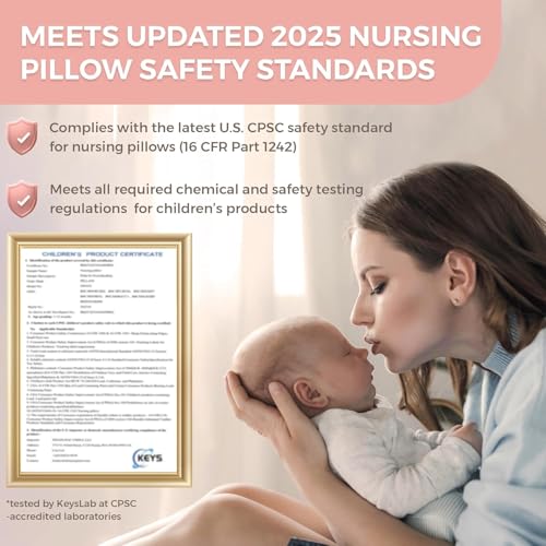 PILLANI Nursing Pillow, Breastfeeding Pillows for Enhanced Safety & Comfort for Mom & Baby, Removable Cotton Cover, Adjustable Waist Strap, Breastfeeding Essentials, Baby Registry Search - Image 3