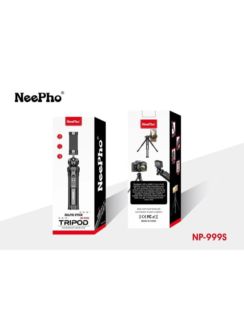 NeePho NeePho NP-999S Adjustable Selfie Stick Tripod With Bluetooth Remote  - Image 3
