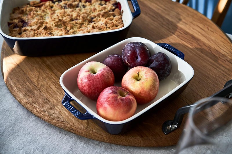 STAUB Ceramic 2-pc Rectangular Baking Dish Set - Dark Blue - Image 2