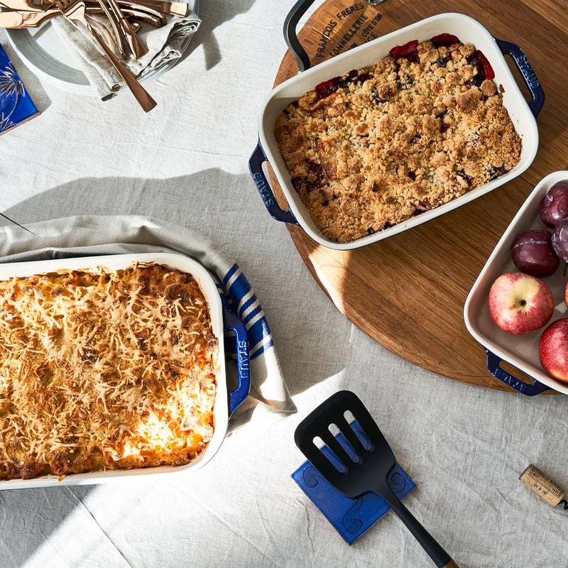 STAUB Ceramic 2-pc Rectangular Baking Dish Set - Dark Blue - Image 4