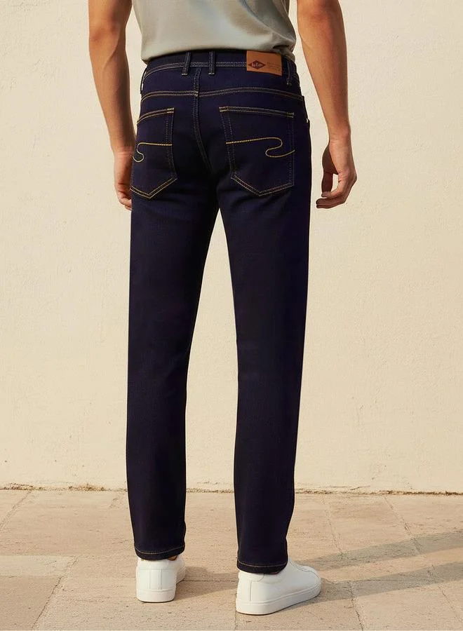 Lee Cooper BLUE Lee Cooper Men Regular Fit Soft Touch Jeans for Men | Best Price UAE