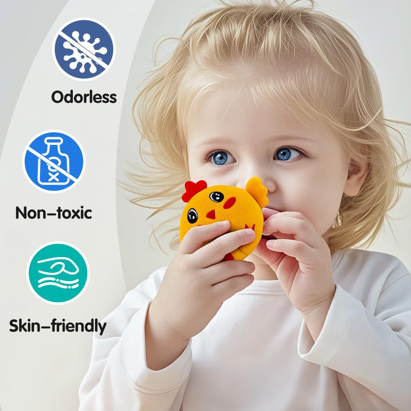 SAIMAND Baby Toys 6-12 Months, Barn with Stuffed Farm Animals, Montessori Toy for Babies, Sensory Toys for Toddlers 1-3, Portable Baby Farmhouse Toy, Birthday Gift for Infants & Toddlers - Image 3