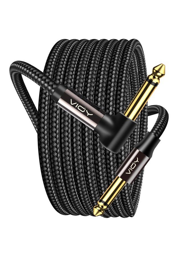 VIOY Guitar Cable 5M, 6.35 mm (1/4) TS Mono Jack Unbalanced Right Angle Long Instrument Cables, High-end Guitar Amp Cord for Electric Guitar, Bass, Keyboard, Electric Mandolin - Image 1