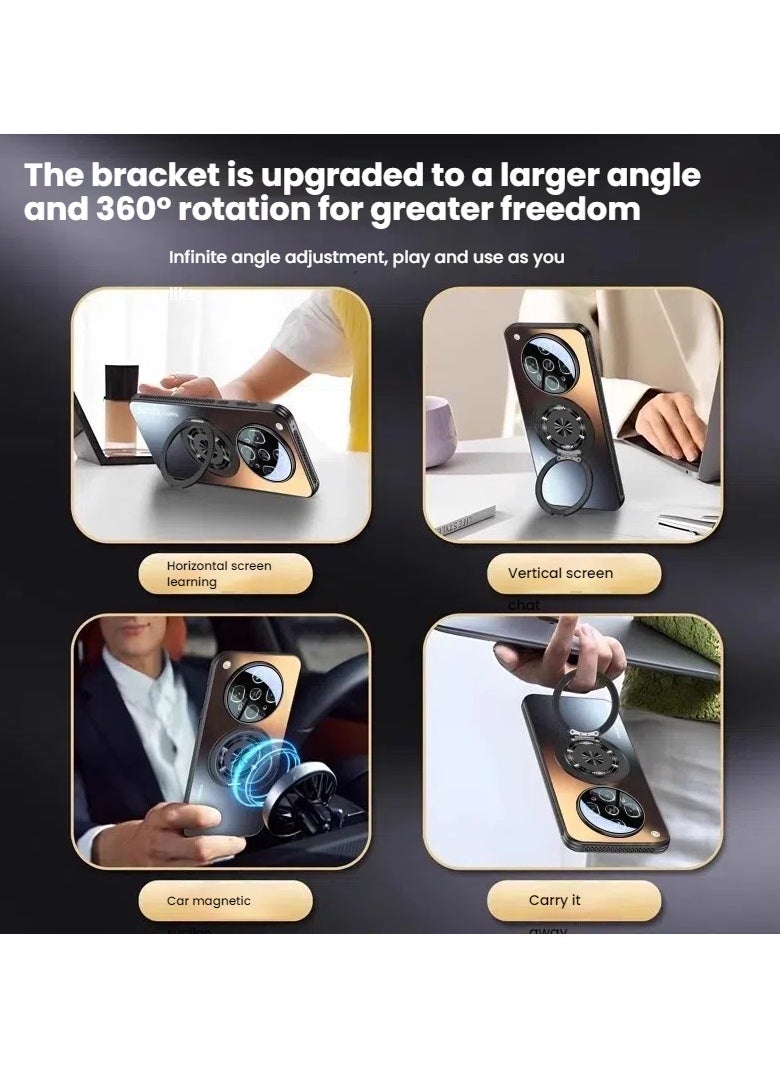 General Case for OPPO Find X8 Ultra, magnetic 360° rotating stand + frosted anti-fingerprint + four corner airbag, anti-drop and wear-resistant thin and lightweight all-inclusive phone case  - Image 3