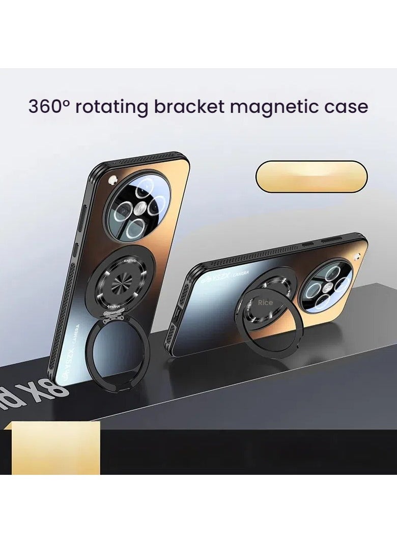 General Case for OPPO Find X8 Ultra, magnetic 360° rotating stand + frosted anti-fingerprint + four corner airbag, anti-drop and wear-resistant thin and lightweight all-inclusive phone case  - Image 4