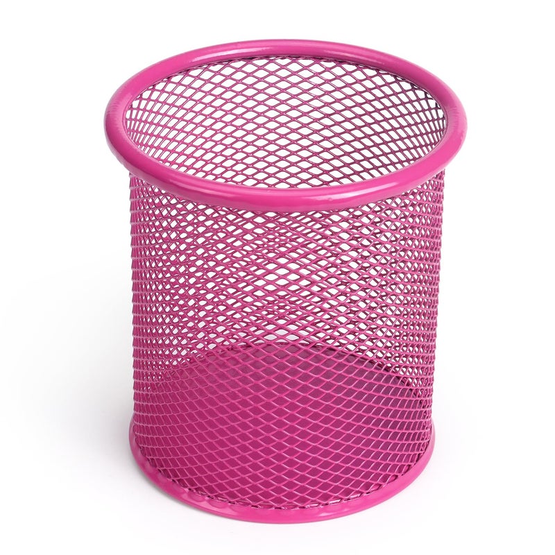 Tamaki Pen Holder Cup for Desk, Wire Mesh Pencil Cup Holder for Desk Office Pen Organizer (Pink) - Image 1