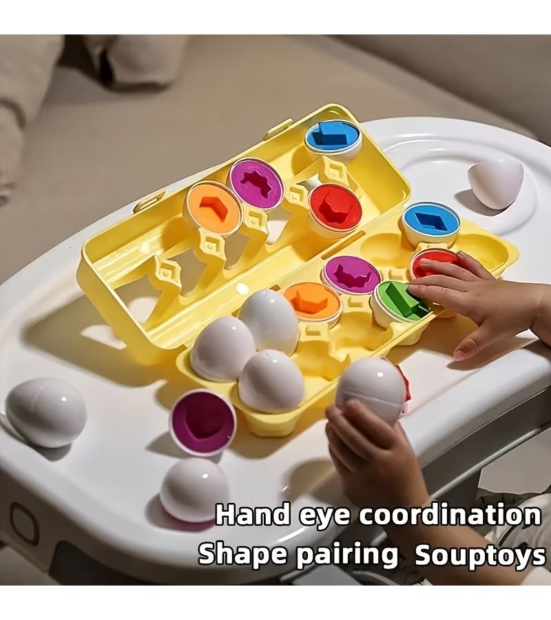 Shape Pair Eggs Colorful Matching Game Early Learning Toy for Kids - Image 3