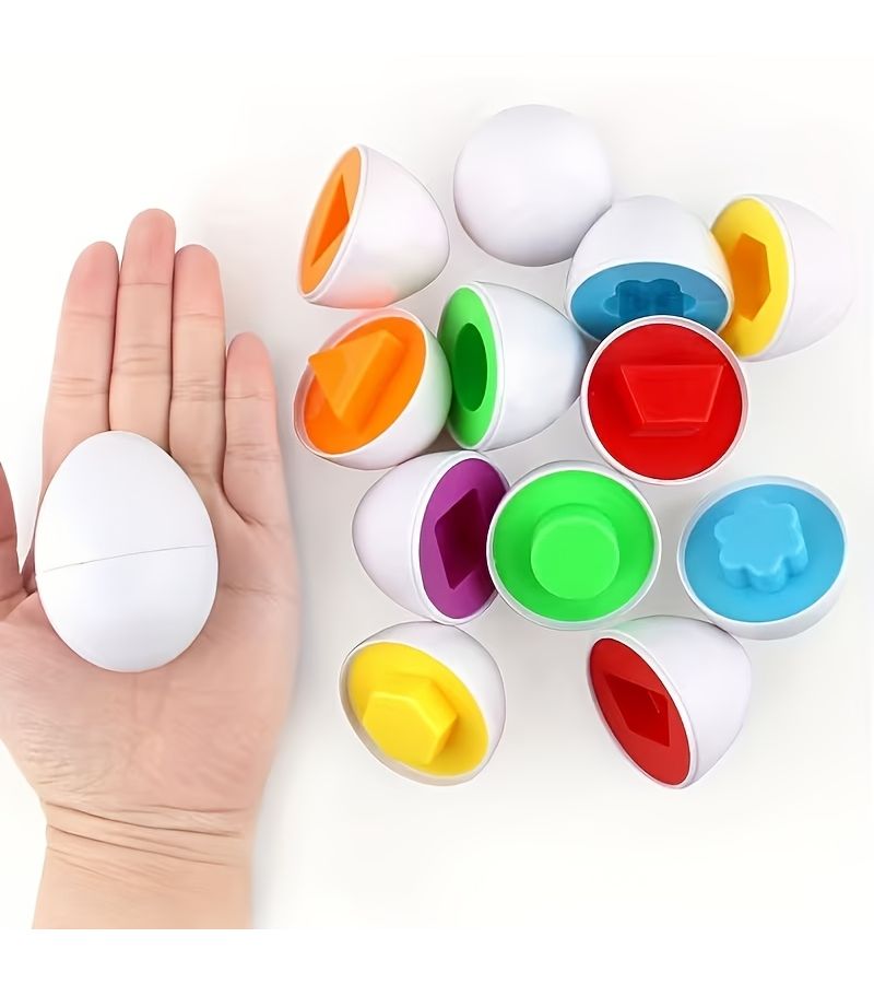 Shape Pair Eggs Colorful Matching Game Early Learning Toy for Kids - Image 4