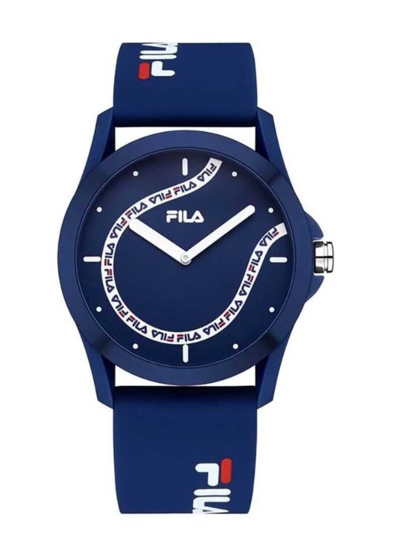 فيلا ساعة فيلا للجنسين بحزام سيليكون أزرق وعلبة - Image 1