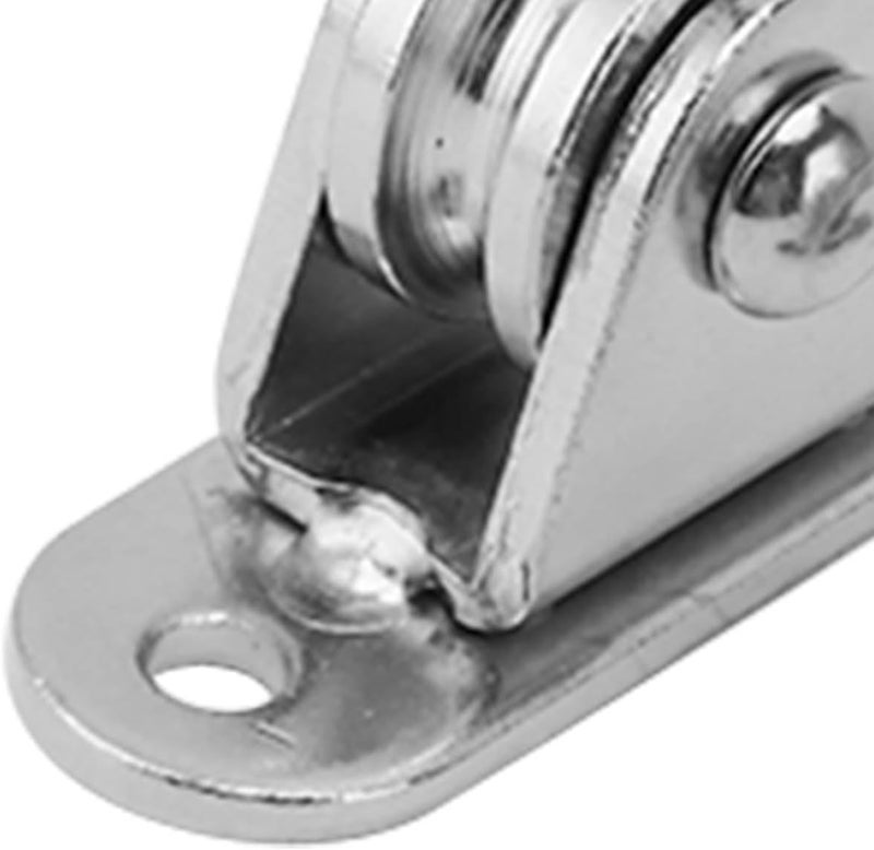 Small Pulley Block, Stainless Steel Fixed Pulley, Silent Roller Wheel for DIY Equipment, Wall Mounted Pulley with Screws and Expansion Tubes, Heavy Duty Pulley Block for Wire (2pcs) - Image 4